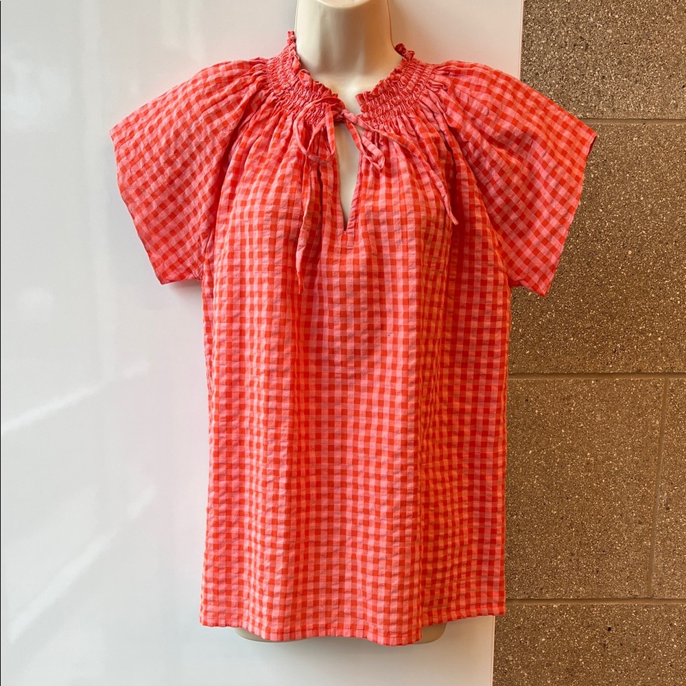 Rungolee Louise Cotton Blouse - Mimosa Check